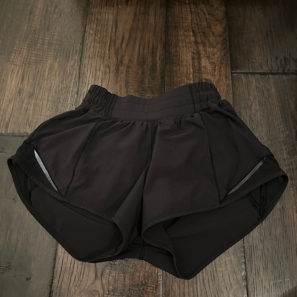 Black Lululemon Hotty Hot shorts